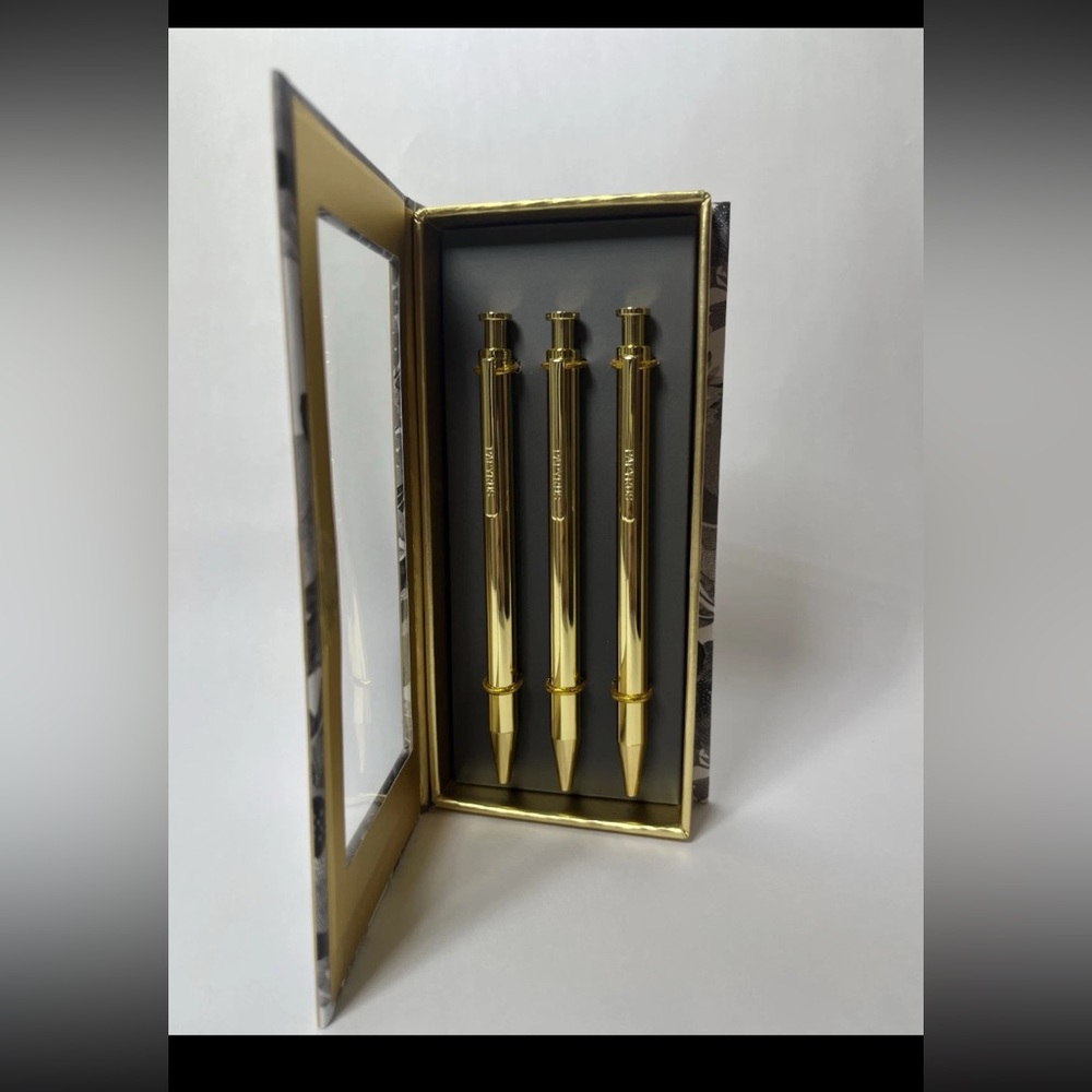 Papyrus Gold Pen Set Ballpoint Black Ink- Set of 3
*NEW* - Picture 2 of 3